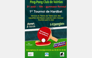 Tournoi de HardBat Valréas le 31 Août à 19H