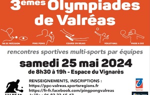 3°emes OLYMPIADES DE VALREAS